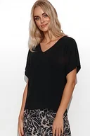 Bluzki damskie - Makadamia, Bluzka damska M776 czarna, rozmiar 40/42, czarny, 40-42 - miniaturka - grafika 1