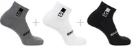 Skarpetki i podkolanówki sportowe - Skarpety Salomon Everyday Ankle 3-pack White / Black / Med Gray - miniaturka - grafika 1