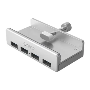 Hub rozdzielacz MH4PU na zacisk do biurka monitora 4x USB-A - srebrny ORICO - Złącza, przejściówki, adaptery - miniaturka - grafika 1
