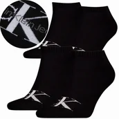 Skarpetki damskie - Calvin Klein Skarpetki Stopki 2 Pary 35-38 Czarne Ck - miniaturka - grafika 1