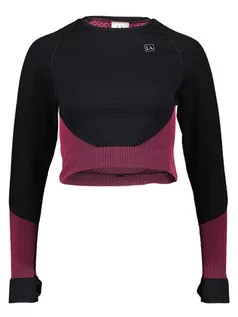 Koszulki sportowe damskie - LASCANA Koszulka funkcyjna w kolorze czarno-różowym - grafika 1