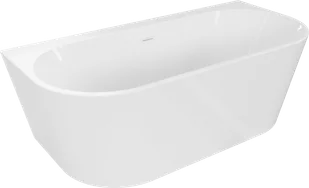 Mexen Oval+ wanna wolnostojąca przyścienna 170 x 80 cm, biała, przelew biały - 52681708000-20 - Wanny - miniaturka - grafika 1