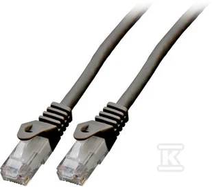 Patchcord RJ45 U/UTP kat. 6 LSZH CCA czarny 2m - Kable miedziane - miniaturka - grafika 1