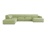 Narożniki - Sofa modułowa V California narożnik tkanina Matt Velvet jasnozielony lewy - miniaturka - grafika 1