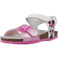 Sandały damskie - Sandały Geox Model B Sandal Chalki Girl Kolor Biały - miniaturka - grafika 1
