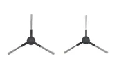 Akcesoria do robotów sprzątających - Viomi 2x Boczna szczotka do odkurzacza Viomi S9 czarne VMI029 - miniaturka - grafika 1