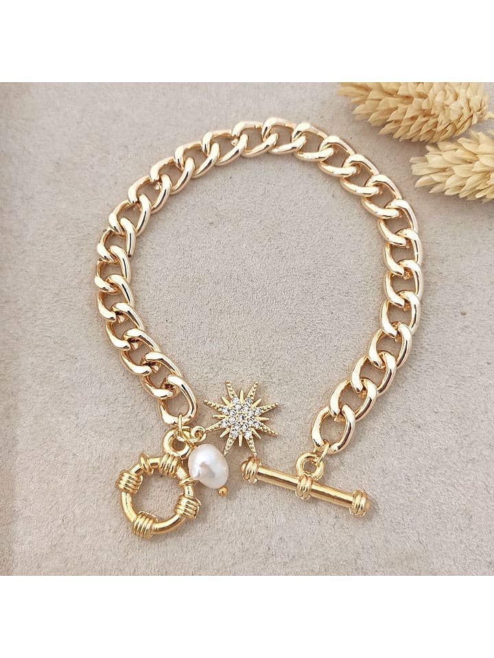 Nakkash Pozłacana bransoletka z cyrkoniami