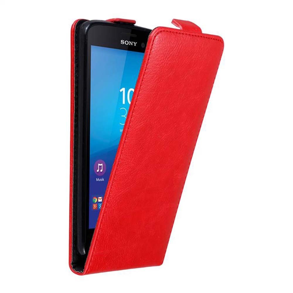 Etui ochronne Cadorabo do Sony Xperia M4 AQUA w kolorze czerwonym Etui z klapką na telefon komórkowy Etui Cover