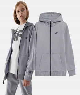4F BLUZA CHŁOPIĘCA DRESOWA SPORTOWA Z KAPTUREM ROZPINANA - Bluzy dla chłopców - miniaturka - grafika 1
