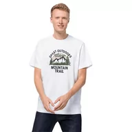 Koszulki męskie - Koszulka z nadrukiem JW MOUNTAIN TRAIL T M white rush - S - miniaturka - grafika 1
