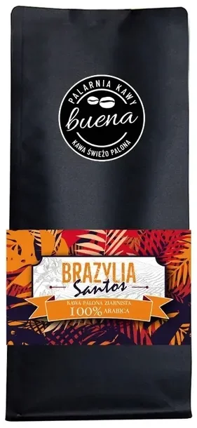 Kawa Ziarnista Arabica Brazylia Santos Grupa Buena 1000 G