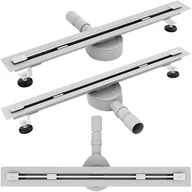 Odpływy liniowe - Odpływ liniowy Rea szczotkowana stal neo ultra slim pro 70 cm - miniaturka - grafika 1