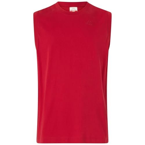 Kappa Cadwal Korporate Man Tee Wygodna i stylowa koszulka techniczna, czerwona pieprz i głęboka czerwień, rozmiar S