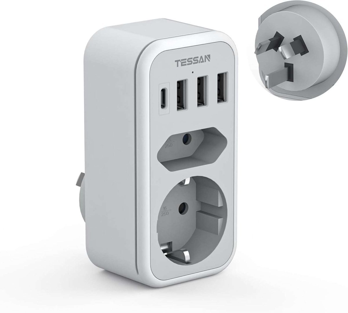 Adapter podróżny Australia Nowa Zelandia Chiny Argentyna typ I wtyczka 6w1