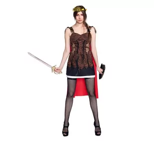 GoDan Strój dla dorosłych "Gladiatorka" (sukienka z peleryną), roz. 42 - Stroje karnawałowe - miniaturka - grafika 1