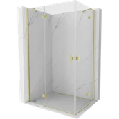 Kabiny prysznicowe - Mexen Mist-H Duo kabina prysznicowa uchylna 115 x 90 cm, transparent, złota szczotkowana - 8A5-115L-090P-55-00 - miniaturka - grafika 1