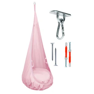 Huśtawka wisząca fotel różowy hamak dla dzieci - Fotele i pufy dla dzieci - miniaturka - grafika 1