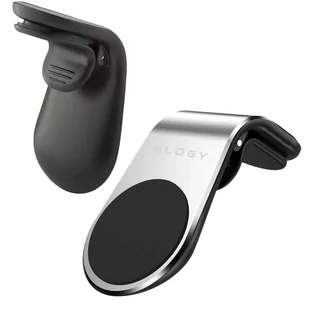 Magnetyczny uchwyt samochodowy do auta Alogy do kratki srebrny - Uchwyty samochodowe do telefonów - miniaturka - grafika 1