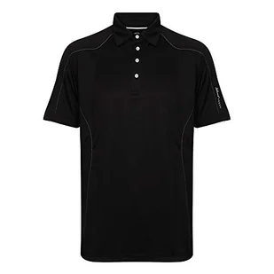 Island Green Island Green Golf IGTS1648 męska koszulka CoolPass oddychająca odprowadzająca koszulka polo sportowa top, czarna, 2 x duża IGTS1648_BLK_2XL - Koszulki i topy damskie - miniaturka - grafika 1