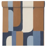 Tapety - Tapeta Modern niebiesko-brązowa winylowa na flizelinie - miniaturka - grafika 1