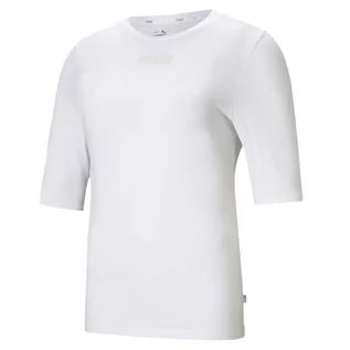 Koszulki sportowe damskie - Koszulka damska Puma Modern Basics Tee biała - grafika 1