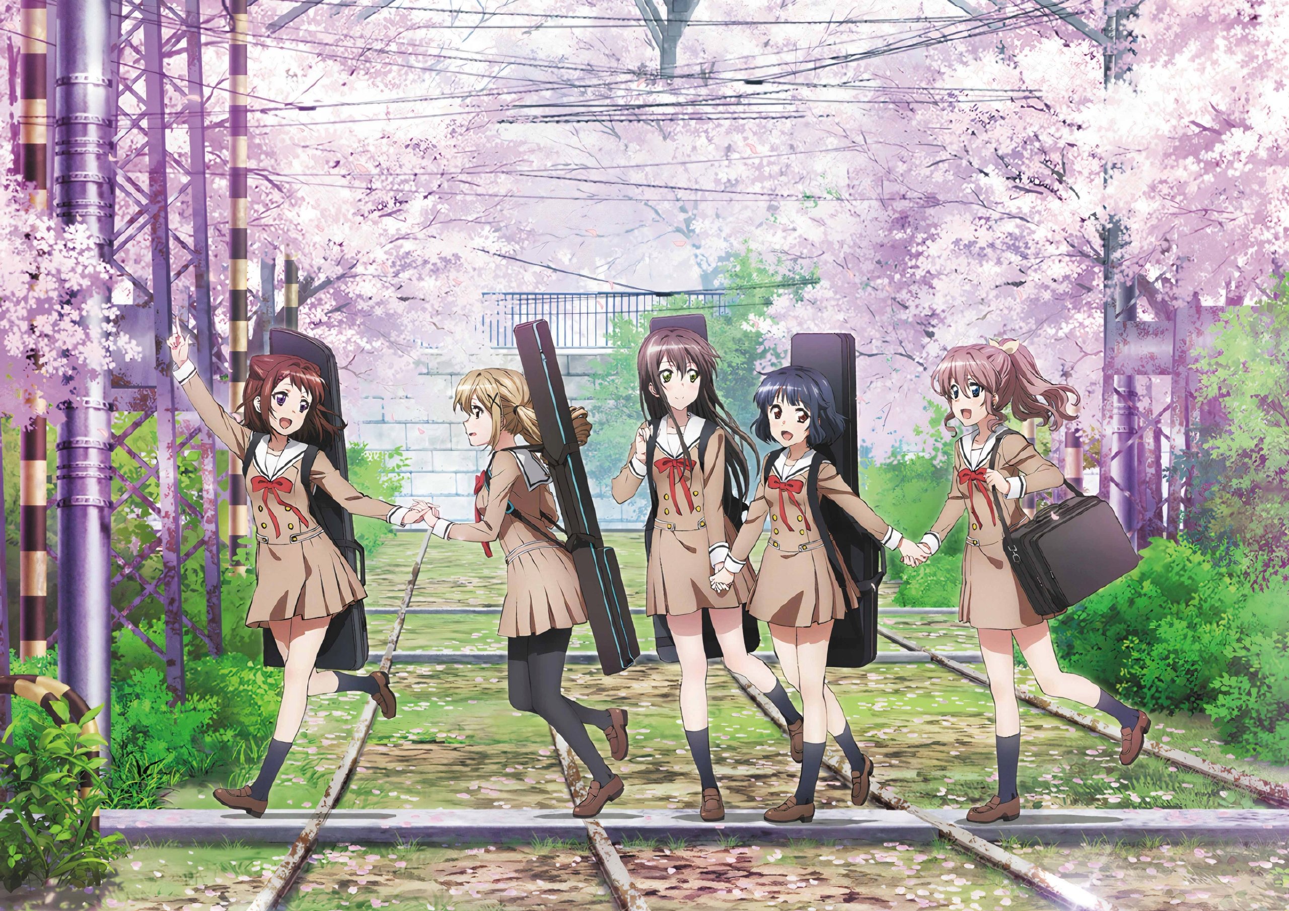 Plakat A3 anime gra BanG Dream! Girls Band Party!