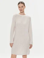 Sukienki - Tommy Hilfiger Sukienka dzianinowa WW0WW39927 Beżowy Relaxed Fit - miniaturka - grafika 1