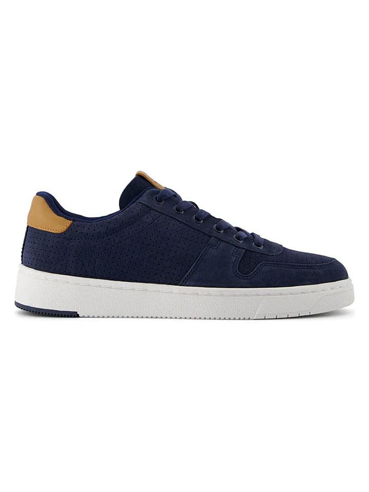 TOMS Skórzane sneakersy w kolorze granatowym