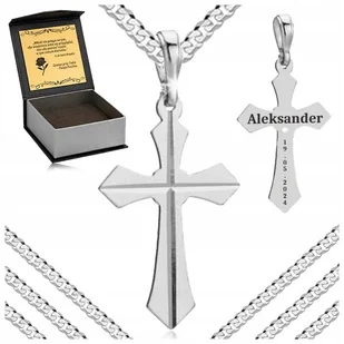 Srebrny Naszyjnik Męski Z Krzyżykiem 925 Prezent Dla Faceta Na Urodziny - Naszyjniki męskie Srebrny Naszyjnik Męski Z Krzyżykiem 925 Prezent Dla Faceta Na Urodziny - Naszyjniki męskie - miniaturka - grafika 1