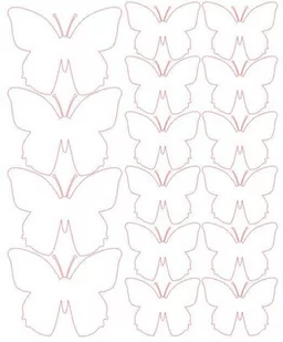 Naklejki na ścianę, motylki, białe matowe, 32 sztuki - Pasmanteria - miniaturka - grafika 1