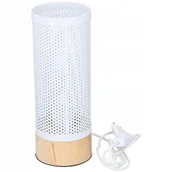 Lampy stojące - Grundig Lampa stołowa Metal Drewno 230V E27 - miniaturka - grafika 1