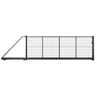 Ogrodzenia - Naterial Brama przesuwna Modus 5x1.7 m lewa czarna - miniaturka - grafika 1