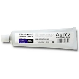 Qoltec Pasta termoprzewodząca 3.17 W/m-K | 100g | srebrna (51649) - Pasty i materiały termoprzewodzące - miniaturka - grafika 1