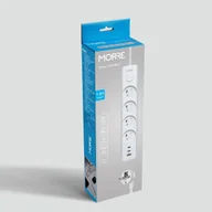 Listwy zasilające - MORRE LISTWA ZASILAJACA 4G USB, 2xUSB-C,1,5m M406 - miniaturka - grafika 1