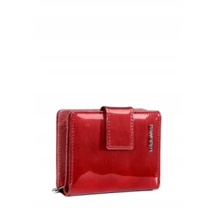 Portfel Damski Skóra Naturalna Lakierowany LUIGISANTO Czerwony Zgrabny - Portfele Portfel Damski Skóra Naturalna Lakierowany LUIGISANTO Czerwony Zgrabny - Portfele - miniaturka - grafika 1