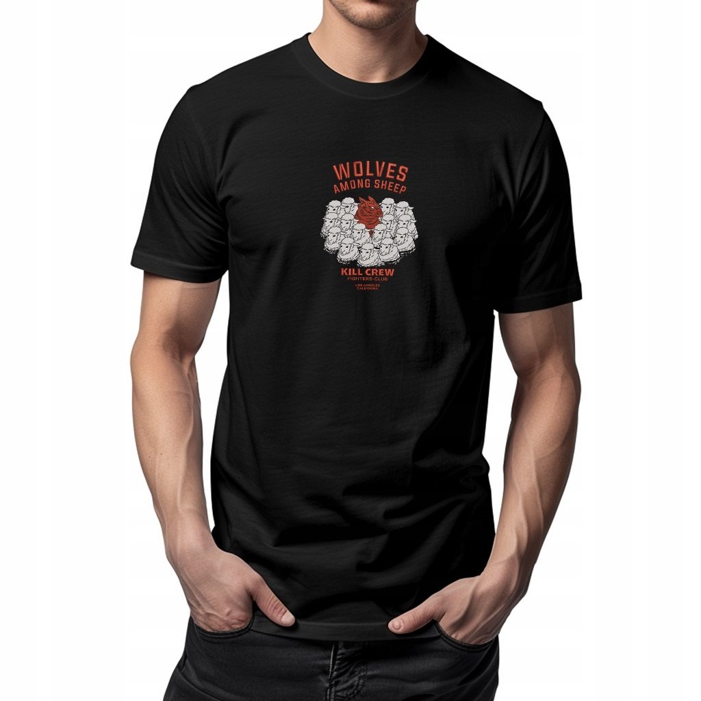 Koszulka z Haftem - „Wolves Among Sheep”|Premium, Bawełna 100% XL
