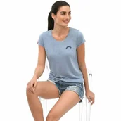 Koszulki jeździeckie - Spooks Koszulka damska SONYAH SS22 - dusty blue - miniaturka - grafika 1