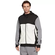 Kurtki męskie - FILA Męska kurtka z kapturem RABAUL Slim fit Track Jacket, Moonless Night-Night Owl-Egret, S - miniaturka - grafika 1