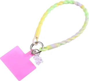 Łańcuszek do telefonu komórkowego uniwersalny pasek na szyję do etui na telefon komórkowy smartfon nylon, kolor: żółty zielony - Etui i futerały do telefonów - miniaturka - grafika 1