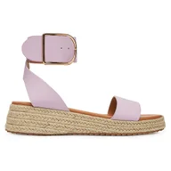Espadryle damskie - DEEZEE QS276-1 FIOLETOWY - miniaturka - grafika 1