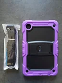Etui do tabletów - Etui Case do Samsung A7 Lite T220 Pancerne Fioletowo Czarne - miniaturka - grafika 1