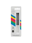Przybory szkolne - Parker Ballpoint Pen Refills | Medium Point | Black QUINKflow Ink | 2 Count - miniaturka - grafika 1
