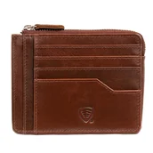 Etui na dokumenty i karty - Skórzany Portfel RFID na Zamek Dowód Rejestracyjny Karty Zbliżeniowe - miniaturka - grafika 1