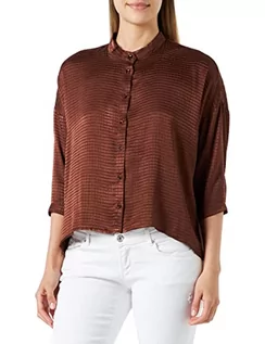 Koszulki i topy damskie - Sisley Koszulka damska 510WLQ03H Brown 668, S, Brązowy 668, S - grafika 1