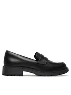 Półbuty damskie - Clarks Lordsy Orinoco 2 Penny 261747864 Czarny - miniaturka - grafika 1