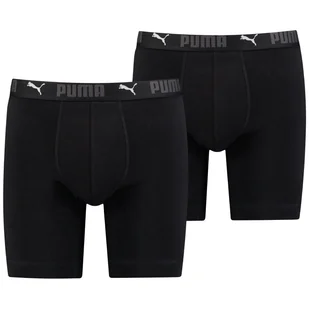 Męskie bokserki Puma Sport Cotton Long Boxers 2P Rozmiar: M / Kolor: czarny - Majtki męskie - miniaturka - grafika 1