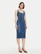 Sukienki - Fracomina Sukienka jeansowa FP25SD4001D46402 Niebieski Slim Fit - miniaturka - grafika 1