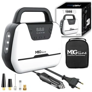 MBG line KOMPRESOR SAMOCHODOWY POMPKA SPRĘŻARKA 12V 230V z LAMPKĄ MBG LINE 1866 799 - Akcesoria motoryzacyjne - miniaturka - grafika 1