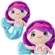 Maskotki i pluszaki - Pluszowa Syrenka Przytulanka Ogon W Cekiny Turkusowa 28cm LEAN Toys - miniaturka - grafika 1