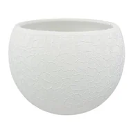 Donice - Osłonka kula LIZARD 12 cm biała - miniaturka - grafika 1